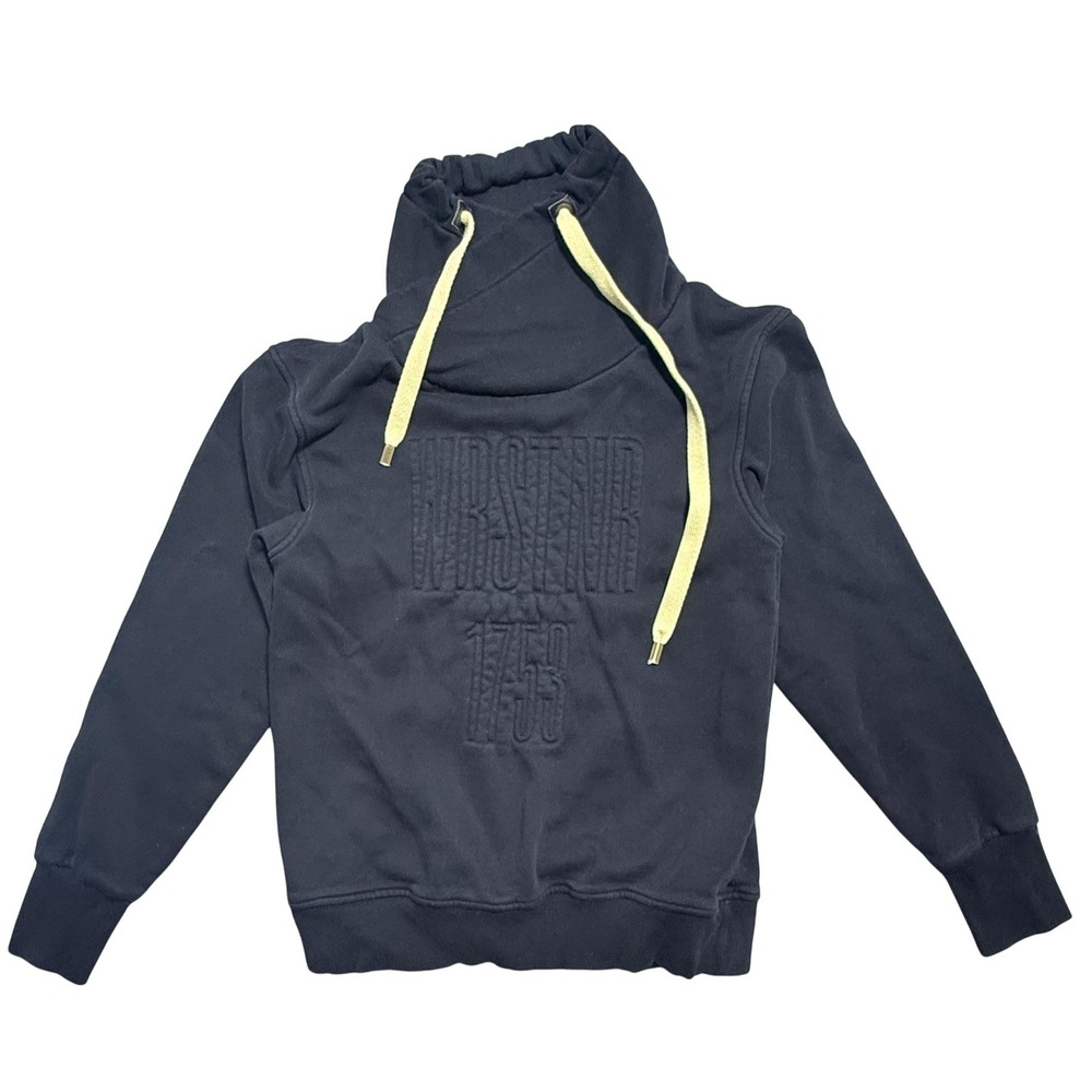 Warsteiner Sweatshirt Mens 2XL Black Funnel Neck Pullover Beer‎ Logo Hoodie